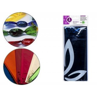 PAPEL CELOFANE AZUL 5 FOLHAS